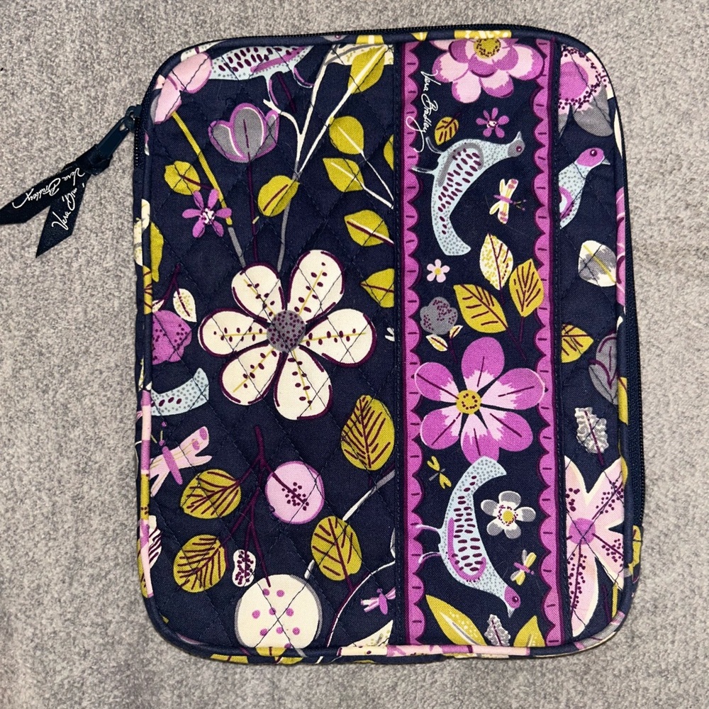 Vera Bradley Purple and Yellow Floral Laptop Bag